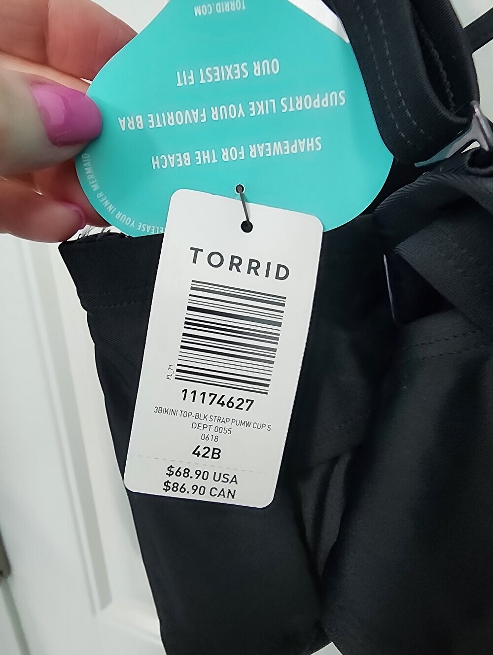 NEW! Torrid Underwire Strappy Front Bikini Top, Size 42 B - Picture 6 of 8